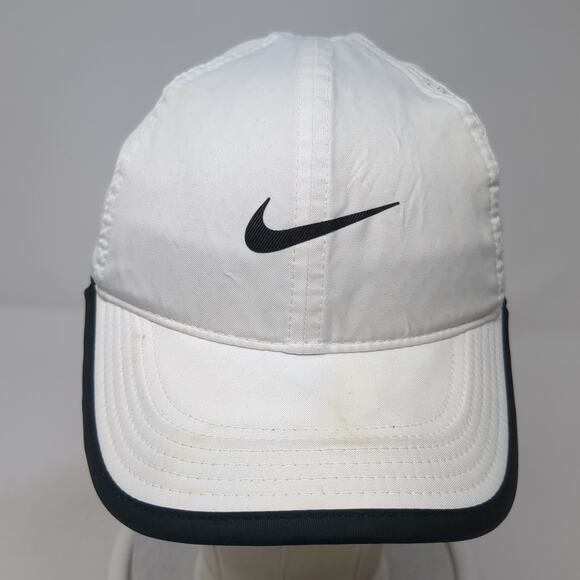 Nike Swoosh Strapback Hat White One Size Featherlight Dri-Fit Outdoor - Picture 2 of 10